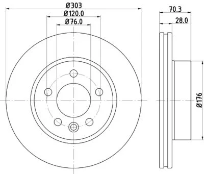 Disque de frein avant METELLI · Ø 303 mm
