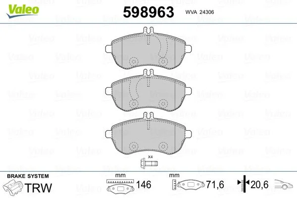 598963 PLAQ/FR AV 146X71 MER CC220 (W204)-CL (W212)FDB1978573257CH