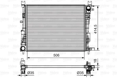 RADIATEUR L506,H.414,EP.18DACIA DOKKER-LOGAN II -LODGY-DUSTER 1.5 DCI
