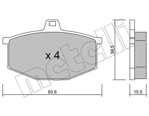 PR.020 PLAQ DE FREIN RENAULT 4 - 5 =22-0012-0