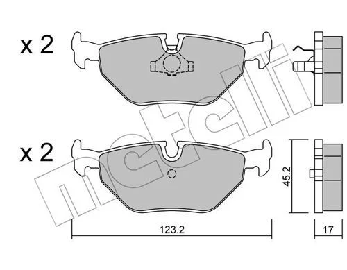 PB.055 PLAQ DE FREIN BMW 3 316I-318I-320I AR = FDB850