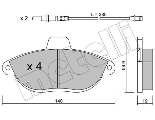 PC.096  PLAQ AV 140X69X19 CIT JUMPY/SCUDO/EXPERT=GDB1216=PL23003