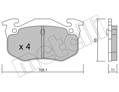 JEUX DE PLAQUETTE RENAULT CLIO II - MEGANE I 2,0 16V  1996---1999
