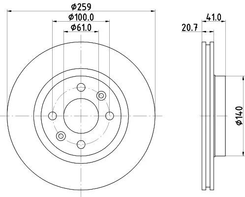 Disque de frein avant BOSCH · Ø 259 mm