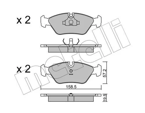 PB.039 PLAQ DE FREIN BMW SERIE 5  518-518i AV=22-0091-0