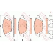 JEU DE PLAQ DE FREIN AV P2008 T.T CIT-DS 3 T.T=22-0852-0