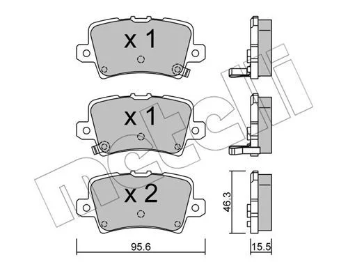 PLAQ FR. AR (95X46) HONDA CIVIC VIII (FK) 2005---=22-0729-0=GDB3408