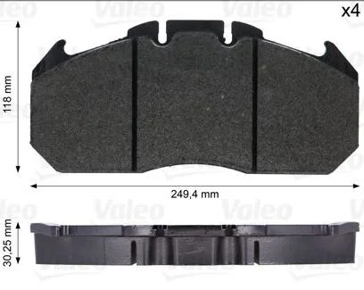 JEU PLAQ FREIN MAN - MERCEDES- TRUCKSFCV1653FCV1404BFE