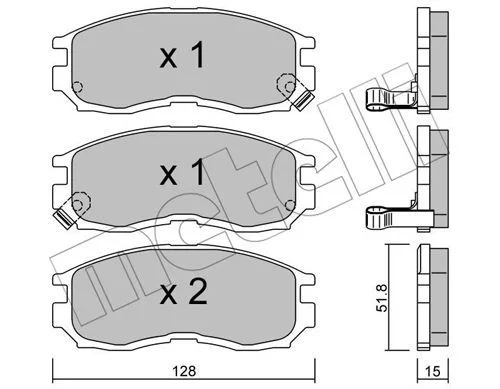 PLQ FR AVT  128x50 MISTUBISHI GALANT -LANCER-COLT = 22-0224-0