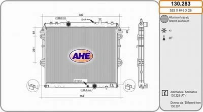 RAD EAU TOYOTA HILUX VII PICK-UP 2005---2015 (ALB26)=AHE-01TO390