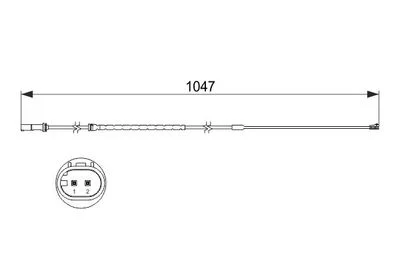 TEMOIN D'USURE POUR PLAQ.FR AR BMW X5-X6 L=1050mm=SU,310