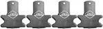CAOUTCHOUC (Jeu de 4 PIECES)  BAR-STAB P.405 TT D.21MM