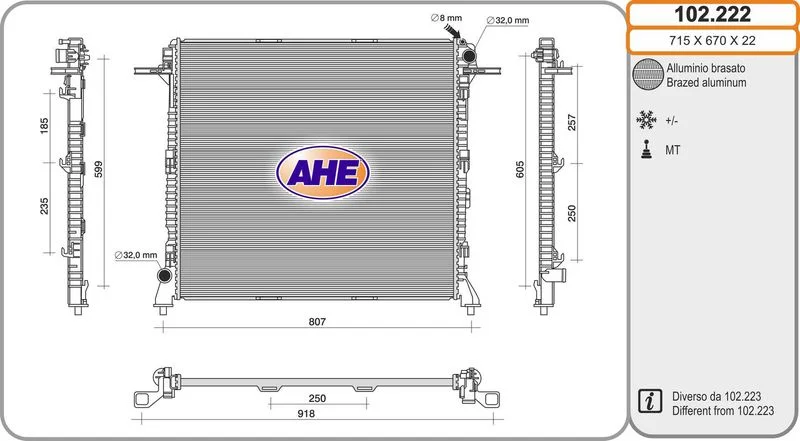 Radiateur de refroidissement AHE