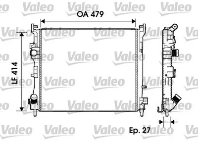 RADIATEUR (L.414,H479,EP27) RENAULT CLIO II 1.5 DCI