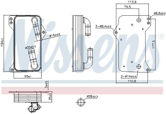 Radiateur d'huile NISSENS