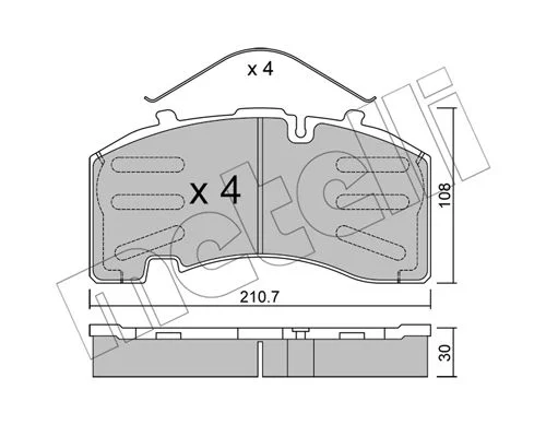 LJX05413Y59 PLAQ DE FREIN REMORQUE BPW =FCV 1825 =22-0652-0