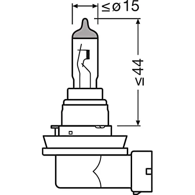 LAMPE H16 P6 J19 12V 19W