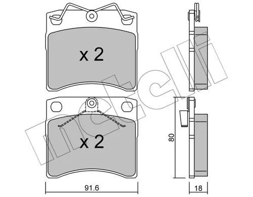 PJX03048 PLAQ DE FREIN RENAULT TWINGO  = 22-0163-1