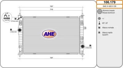 Radiateur de refroidissement AHE