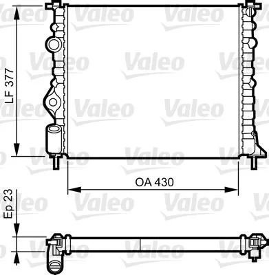RADIATEUR(430X377,5X23) DACIA LOGAN ESS (SANS CLIM) 2004--->231378