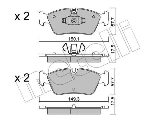 PLQ FR AV.150x57.5x17.6 BMW E81,E87,E90, 120D ,320D 05-11=FDB1751