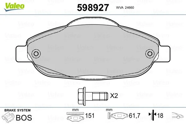 598927 PLAQ.FREIN AV PEUGEOT 308.1.6HDIFDB4003573241CH22-0804-0