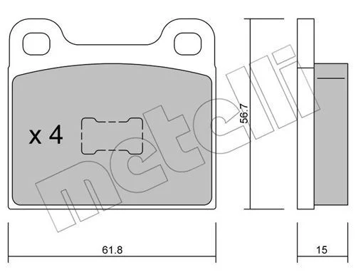 PW.500 PLAQ DE FREIN VW GOLF 1.6D AR = PL20393