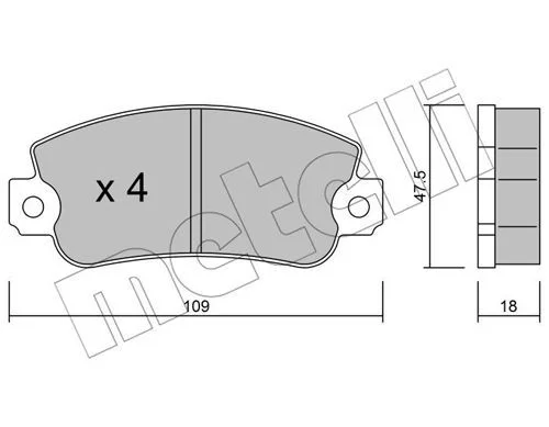 PF.511 PLAQ DE FREIN FIAT UNO ESS = 22-0033-0