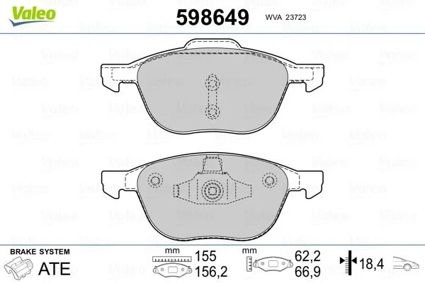 598649 PLAQ.F AV FORD FOCUS  /MAZDA 3-5 GDB1583FDB159422-0534-0