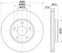 Disque de frein avant METELLI · Ø 282 mm