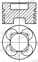 PIST D.128 Axe:48, HA:90,26, CH:70 MERCEDES 355 6CYL=0036500