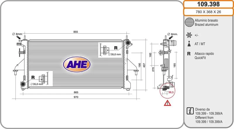 Radiateur de refroidissement AHE