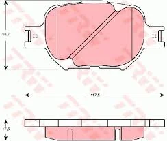 PLQ FR.AV 118x58x17.4 TOYOTA COROLLA E12 2002--2007 =GDB3316=FDB1528