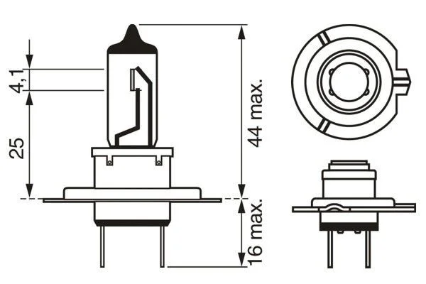 LAMPE 12V  55W  H7  PX26D = 32009