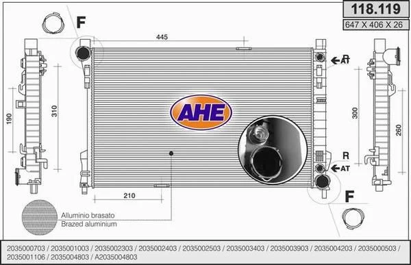 Radiateur de refroidissement AHE