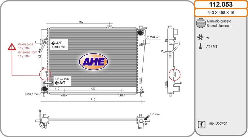 Radiateur de refroidissement AHE
