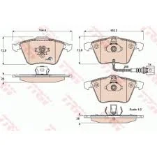 PLAQ  AV AUDI A3 (II),A3 SPORTBACK,VW GOLF(IV)=573197CH=22-0549-2