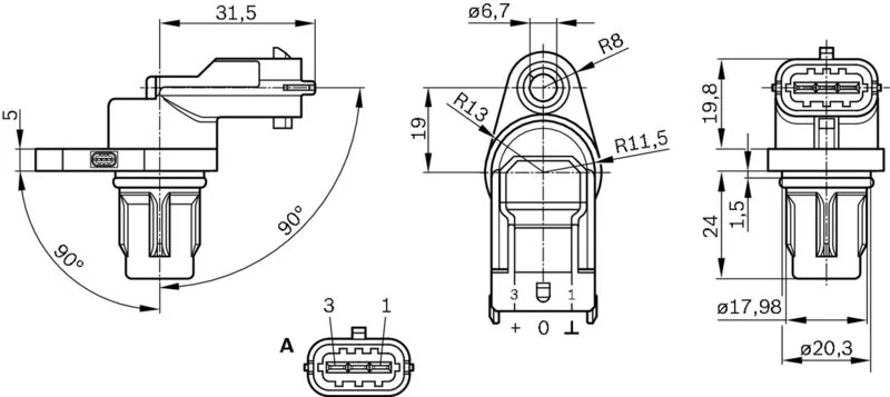 CAPTEUR VILEBREQUIN FIAT DUCATO 2.8 JTD 2003-2006