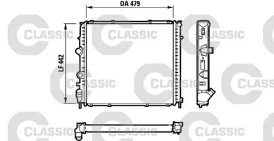 RADIATEUR ( L.440, H.479 , EP.42 ) RENAULT KANGOO  D65  731910