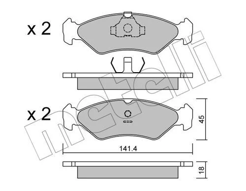 PE.072 PLAQ DE FREIN FORD FIESTA 1.6D -1.1-1.4 =22-0073-0