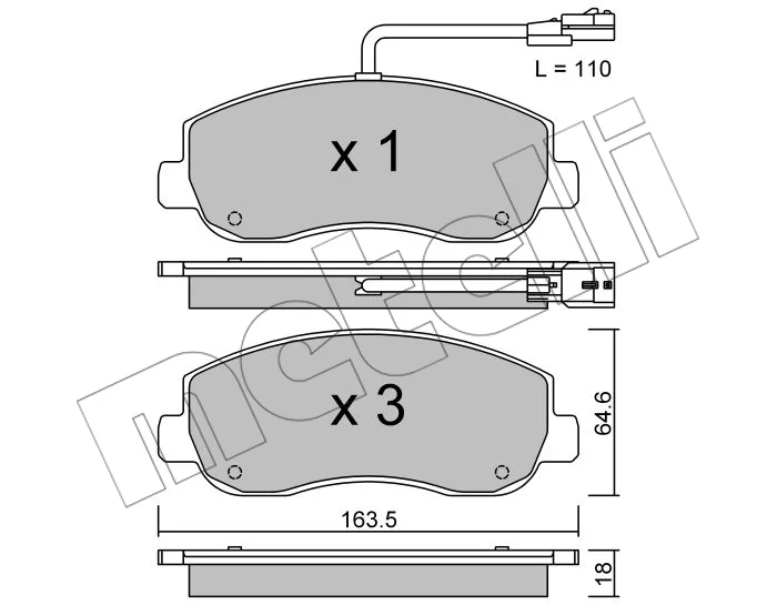 PJX03326 PLAQ FR AV MASTER III-OPEL MOVANO 2.3 DCI =FVR4347=22-0898-0