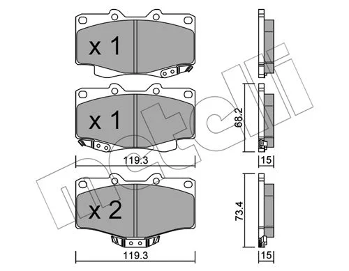 PY.045 PLAQ DE FREIN TOYOTA LAND CRUISER =22-0129-0