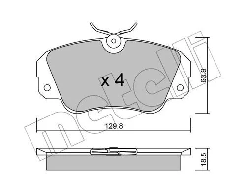 JEUX DE PLAQUETTE OPEL OMEGA A,B  AV=GDB957