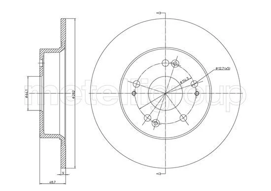DISQUE.F ARR D.282 48,7X64X5 H.ACCORD VIII =H1033P