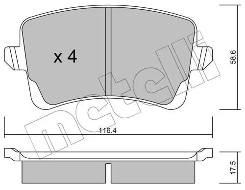 PLAQ FR. ARR 116X58,AUDI A4/A5-Q5 (8R) 2015---=22-0776-0