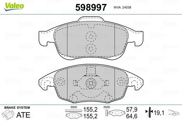 598997 PLAQ.F AV 155X58X18,PARTNER TEPEE-CIT.BERLINGO22-0800-0