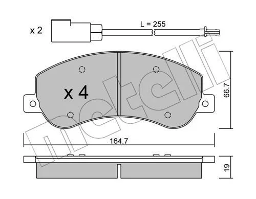 PJX01339 PLAQ FR FORD TRANSIT VIII 2.2 TDCI --2006-2014=22-0680-0