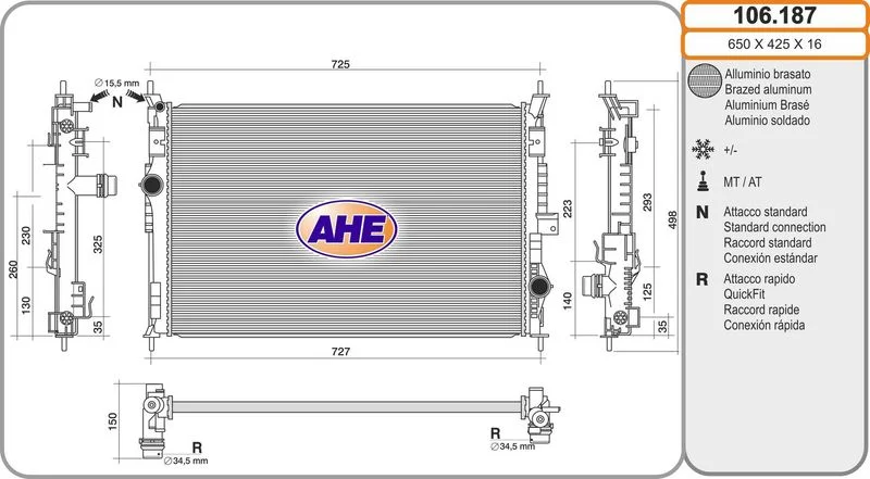 Radiateur de refroidissement AHE