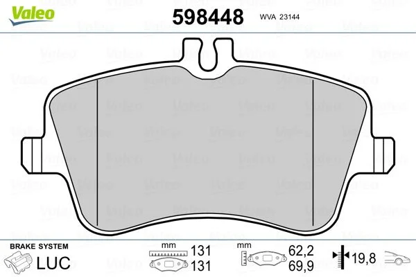 598448 PLAQ DE FR AV MERCEDES CLASSE C22-0342-0FDB14280986424517