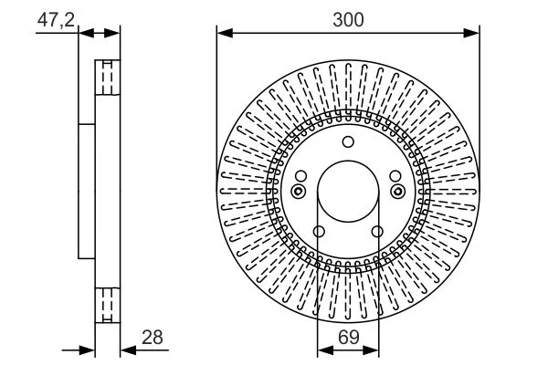 Disque de frein avant BOSCH